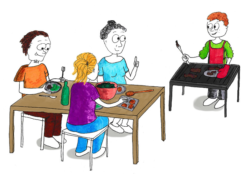 Il faut saisir les occasions du quotidien pour complimenter notre entourage (cuisine, m&eacute;nage, d&eacute;coration, travail scolaire...).